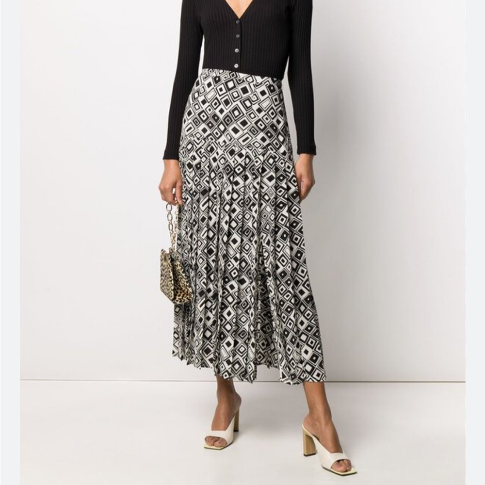 Rixo Tina Square Print Skirt XS EUC